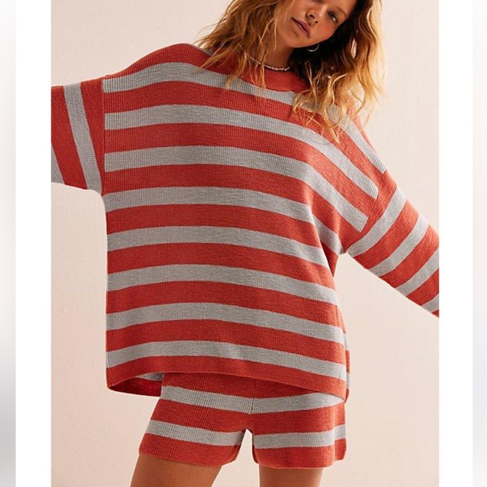 Free People Malibu Surf Striped Set